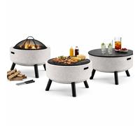 Streetwize MGO Firepit, Table & BBQ 59x46.5cm Cream