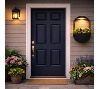 Gardenwize Oval Solar Wall Planter Metal Hanging Planter With Warm White Solar Led Wall Light