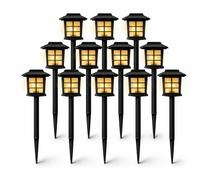 Streetwize Pack of 12 Solar Pathway Light Pack of 12 Black