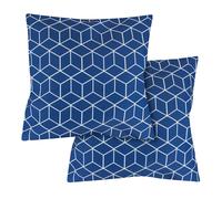 Gardenwize Pack of 2 Blue Cube Scatter Cushions Gardenwize Blue