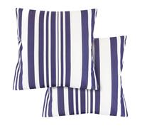 Gardenwize Pack of 2 Blue Striped Cushion Covers 45 x 45cm Indoor Outdoor | Size: 45 x 45 cm Gardenwize Blue 45 x 45 cm