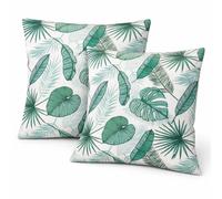 Outdoor Pair of Botanical Scatter Cushions, none