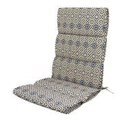 Gardenwize Pack of 2 Full Length Seat Pads, Outdoor Chair Sun Lounger Cushions - Padded Support, All Round Comfort, Weather Resistant (Casablanca)