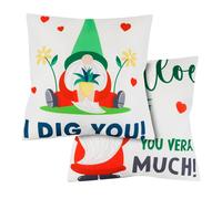 Gardenwize Pack of 2 Gonk Printed Scatter Cushions Gardenwize Multicolor