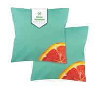 Gardenwize Pack of 2 Grapefruit Printed Scatter Cushions in Pale Green Gardenwize Pale Green