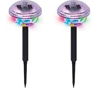 Streetwize Pair of Solar Disco Stake LED Lights