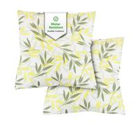 Gardenwize Pack of 2 Outdoor Leaf Print Scatter Cushions Gardenwize Multicolor