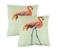 Gardenwize - Pack of 2 Outdoor Scatter Cushions, Fast Drying, Fire Retardant Water Resistant Garden Furniture Cushions - Covers & Pillows (Solo Flamingo)