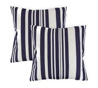 Gardenwize - Pack of 2 Outdoor Scatter Cushions, Garden Furniture Cushions - Covers & Pillows (Blue Stripe)
