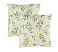 Gardenwize - Pack of 2 Outdoor Scatter Cushions, Garden Furniture Cushions - Covers & Pillows (Graphite Leaf)