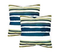 Gardenwize - Pack of 2 Outdoor Scatter Cushions, Garden Furniture Cushions - Covers & Pillows (Painted Stripe)