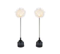 Gardenwize Pack of 2 Solar Dandelion Stake Lights Decorative Garden in Silver Gardenwize Silver