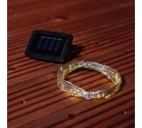 Gardenwize Pack Of 2 Solar Powered 100 Copper String Led Lights For Outdoor Garden Patio Flower Bed Lighting