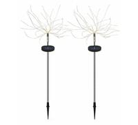 Gardenwize Pack Of 2 Outdoor Super Bright Decorative Starburst Solar Powered Led Stake Light Garden Patio Walkway Light