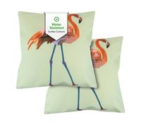 Gardenwize Pack of 2 Solo Flamingo Scatter Cushions in Pale Green Gardenwize Pale Green