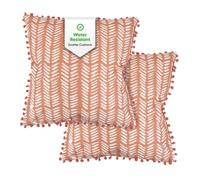Gardenwize Pack of 2 Terracota Scatter Cushions in Terracotta Gardenwize Terracotta
