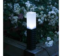Gardenwize Pack Of 4 Free Standing Rattan Style Solar Powered Led Garden Stake Lights