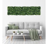 Gardenwize | Pack of 4 Indoor/Outdoor Artificial Tiles | UV Protected | 50x50cm | Living Wall Fence Interior Home Decoration | Home Salon Business Wall Screening | Decorative Plants (Clover)