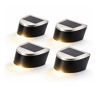 Gardenwize Pack of 4 Solar Fence Lights - Urbane LED Wall Lights