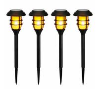 Gardenwize Solar Flaming LED Stake Lights (Pack of 4) Eco Friendly Garden Decor [EEK: A]