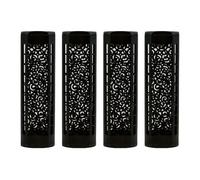 Gardenwize - Pack of 4 Solar LED Lantern Stake Lights - Outdoor Pathway Illumination for Garden, Patio, Decking, Borders, Camping, Pond or Memorial Use, Auto Dusk-to-Dawn, No Wiring