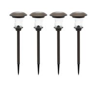 Set Of 4 Lina Solar Stake Lights Garden Garden Greatness Black 4 Pack