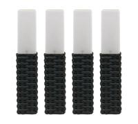 Gardenwize Pack of 4 Solar LED Rattan Stake Lights - Outdoor Pathway Illumination for Garden, Patio, Decking, Borders, Camping, Pond or Memorial Use, Auto Dusk-to-Dawn, No Wiring