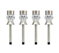 Gardenwize Pack Of 4 Solar Powered Colour Changing Led Crystal Round Ball Garden Stake Lights