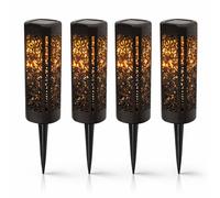 Gardenwize Pack of 4 Solar Stake Lights for Garden Path & Borders in Black Gardenwize Black