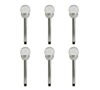 Streetwize 6pk Solar Crackle Glass Ball Stake Solar Light, Black