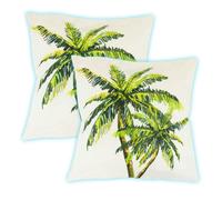 Gardenwize Set of Two Light-Up Garden Scatter Cushions - Palm Tree, none