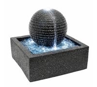Gardenwize Solar Black Granite Finish Water Feature with Battery Back Up Gardenwize Black