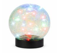 Gardenwize - Solar Powered Multi-Coloured Crackle Ball, Garden Light | 15cm Crackle Ball | 15 LED Lights | No Running Costs, Energy-Efficient | Patio, Decking, Walkway, Flower Bed Lights |