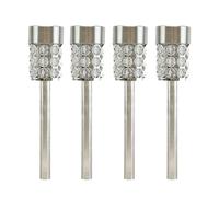 Gardenwize Solar Crystal Stake Lights Outdoor - Pack of 4 Solar Powered Garden Pathway Lights, Colour Changing Decorative Solar Stake Lights for Lawn, Patio, Driveway & Garden Borders