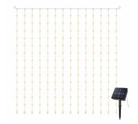Gardenwize Solar Curtain Lights - 192 LED Warm White Hanging Lights