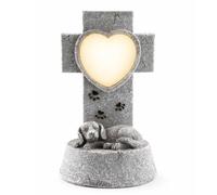 Gardenwize Solar Dog Memorial Garden Stone with LED Heart in Light Grey Gardenwize Light Grey