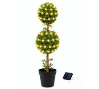 Streetwize Solar Double Bay Ball Tree in Pot H 90cm Green