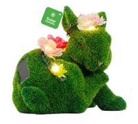 Gardenwize Solar Floral Topiary Rabbit Garden Ornament With Multiple Lights