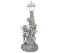 Gardenwize Solar Garden Ornament - Fairies Under Lamp Post with LED Light