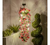 Gardenwize Solar Hanging Primrose Flower 30 Led Lights - Pink