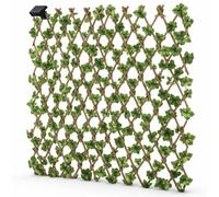 Gardenwize Solar Led Garden Trellis With 100 Leds Expandable Ivy Screen Outdoor Lights