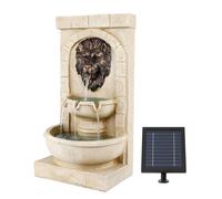 Streetwize Solar Water Feature - Lions Head Fountain, Multi