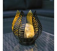 Gardenwize Solar Metal Tulip Flower With Led Crackle Ball