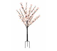 Gardenwize Solar Powered 1.2m Pink Cherry Blossom LED Tree - 100 LEDs Decorative Outdoor Light, No Running Costs, Ideal for Patio, Balcony, Pond & Garden Display