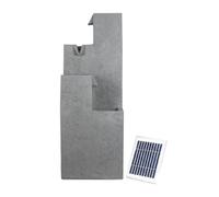 Gardenwize Solar Powered Cubic Falls Water Feature with Battery Backup & LED Lights