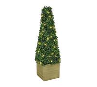 Gardenwize - Solar Powered Garden Artificial Topiary - Low Maintenance, No Running Costs, Eco Friendly Patio Decking Tree (Obelisk)