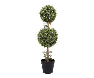 Gardenwize - Solar Powered Garden Artificial Topiary - Low Maintenance, No Running Costs, Eco Friendly Patio Decking Tree (Double Bay Ball)