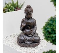 Gardenwize Solar Powered Garden Outdoor Water Feature Meditating Buddha With Bowl & Pump