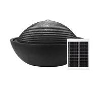 Gardenwize Solar Powered Garden Water Feature Decorative Outdoor Water Fountain in Black Gardenwize Black