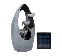 Gardenwize Solar Powered Garden Water Feature Decorative Outdoor Water Fountain in Pale Grey Gardenwize Pale Grey